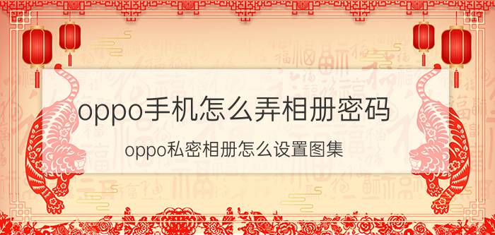 oppo手机怎么弄相册密码 oppo私密相册怎么设置图集？